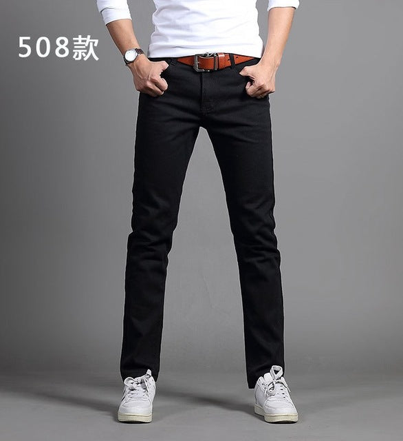 New Men's Fashion Jeans Business Casual Stretch