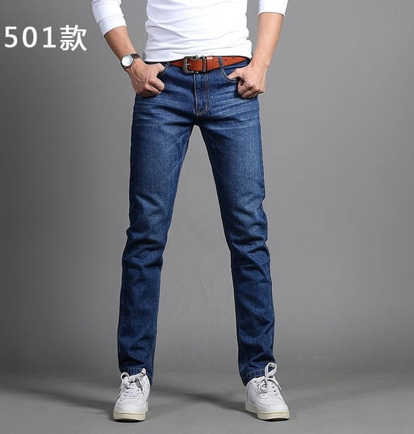 New Men's Fashion Jeans Business Casual Stretch