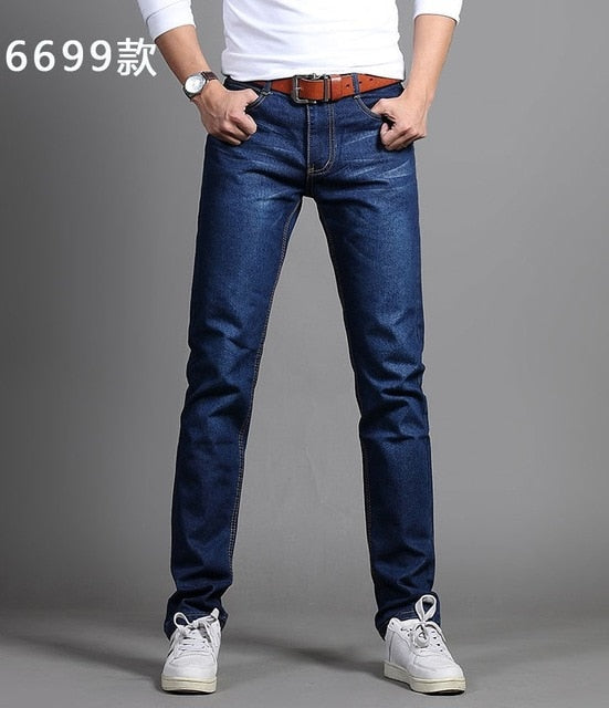 New Men's Fashion Jeans Business Casual Stretch